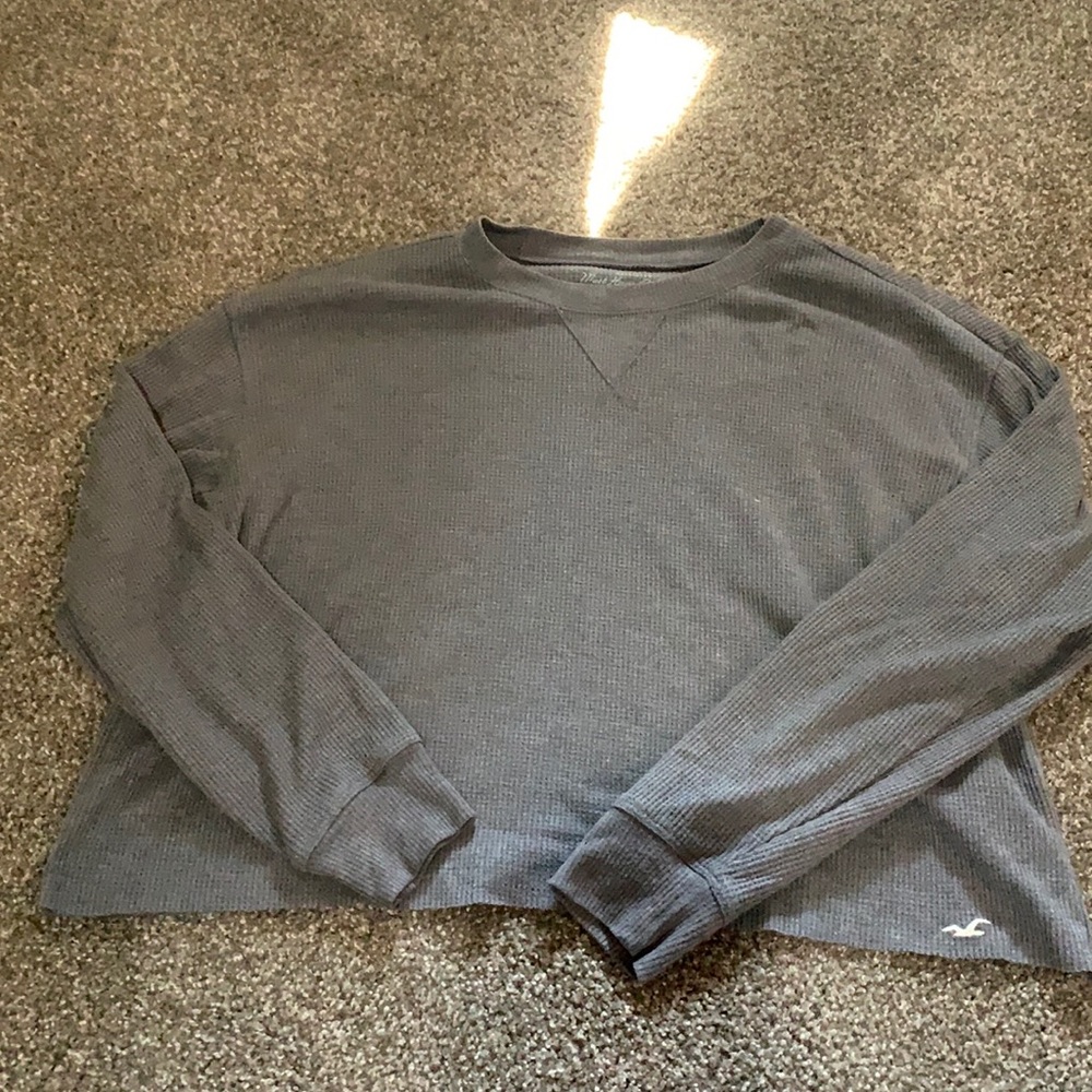 grey knit top